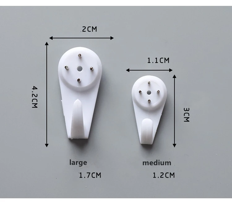 10Pcs Wall Decoration Installation Seamless Hooks Nail Kitchen Living Room Bedroom Home Daily Hanging Wall Invisible Hook White