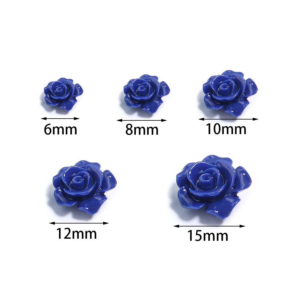 1 Strand 6 8 10 12 15mm Rose Camelia Flower Beads Artificial Coral Beads For Jewelry Making DIY Bracelet Neckalce Accessoires