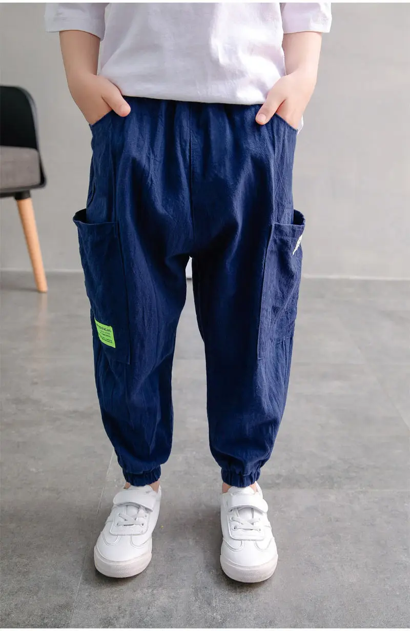 Baby Pants Boy Loose Harem Pants Cotton and Linen