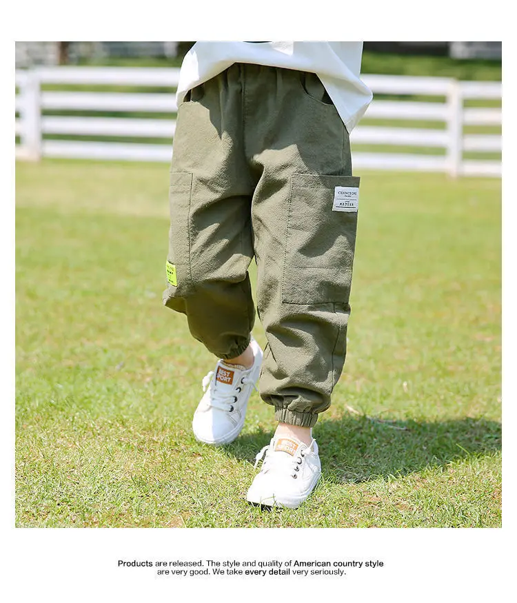 Baby Pants Boy Loose Harem Pants Cotton and Linen
