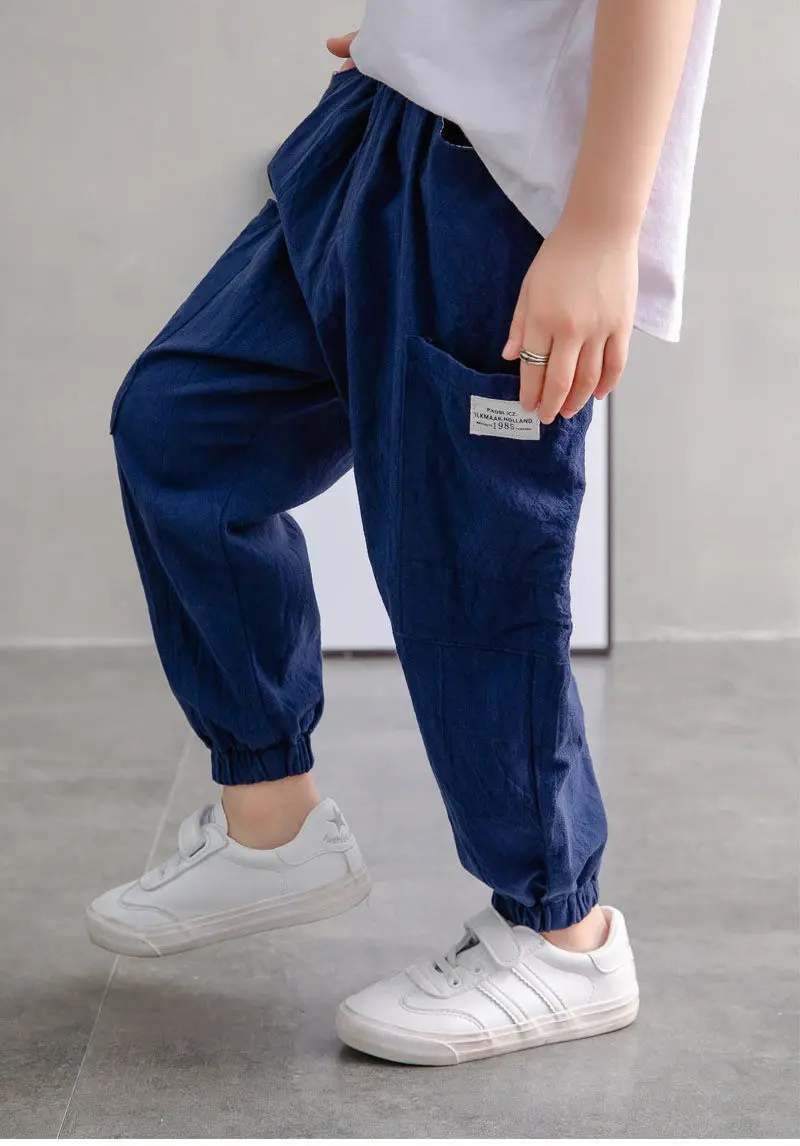 Baby Pants Boy Loose Harem Pants Cotton and Linen