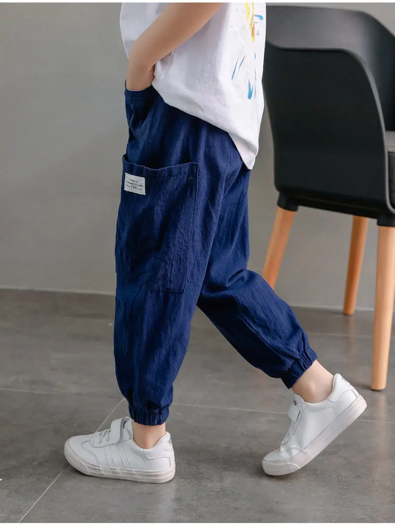 Baby Pants Boy Loose Harem Pants Cotton and Linen