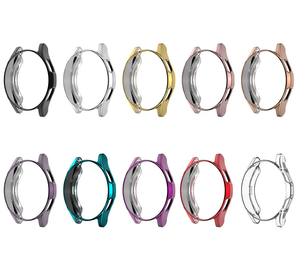 Case for Samsung Galaxy watch 4/5 44mm 40mm 46mm 42mm accessories Plated TPU Bumper cover Screen protector Galaxy watch4 classic
