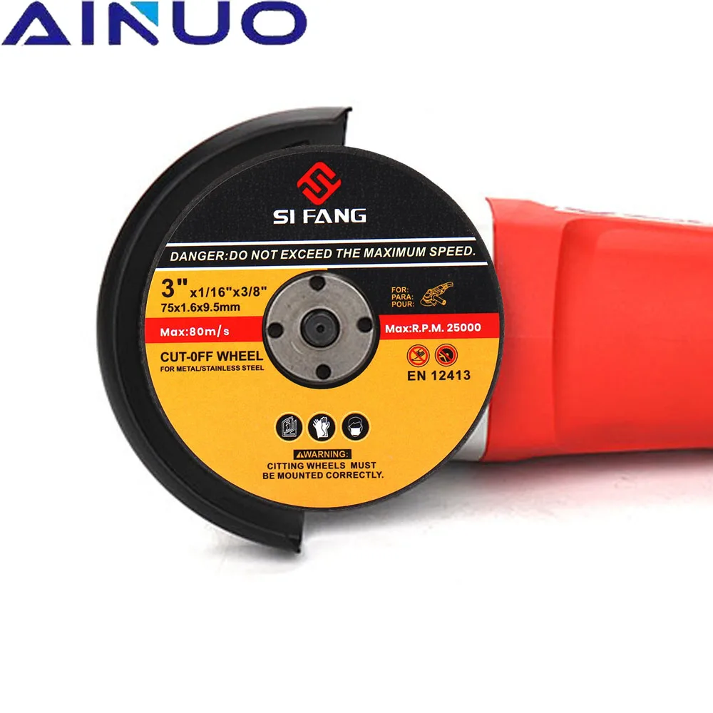 3" Metal Cutting Discs 75mm Cut Off Wheels Fiber Cutter Reinforced Resin Blade Flap Sanding Grinding Angle Grinder 1-50Pcs