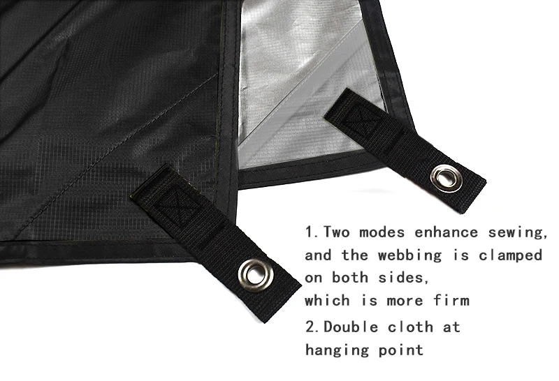 Aricxi tarp 210t polyester Ultralight Tarp Outdoor Camping black silver coating Anti-ultraviolet square hexagon sun shelter tarp