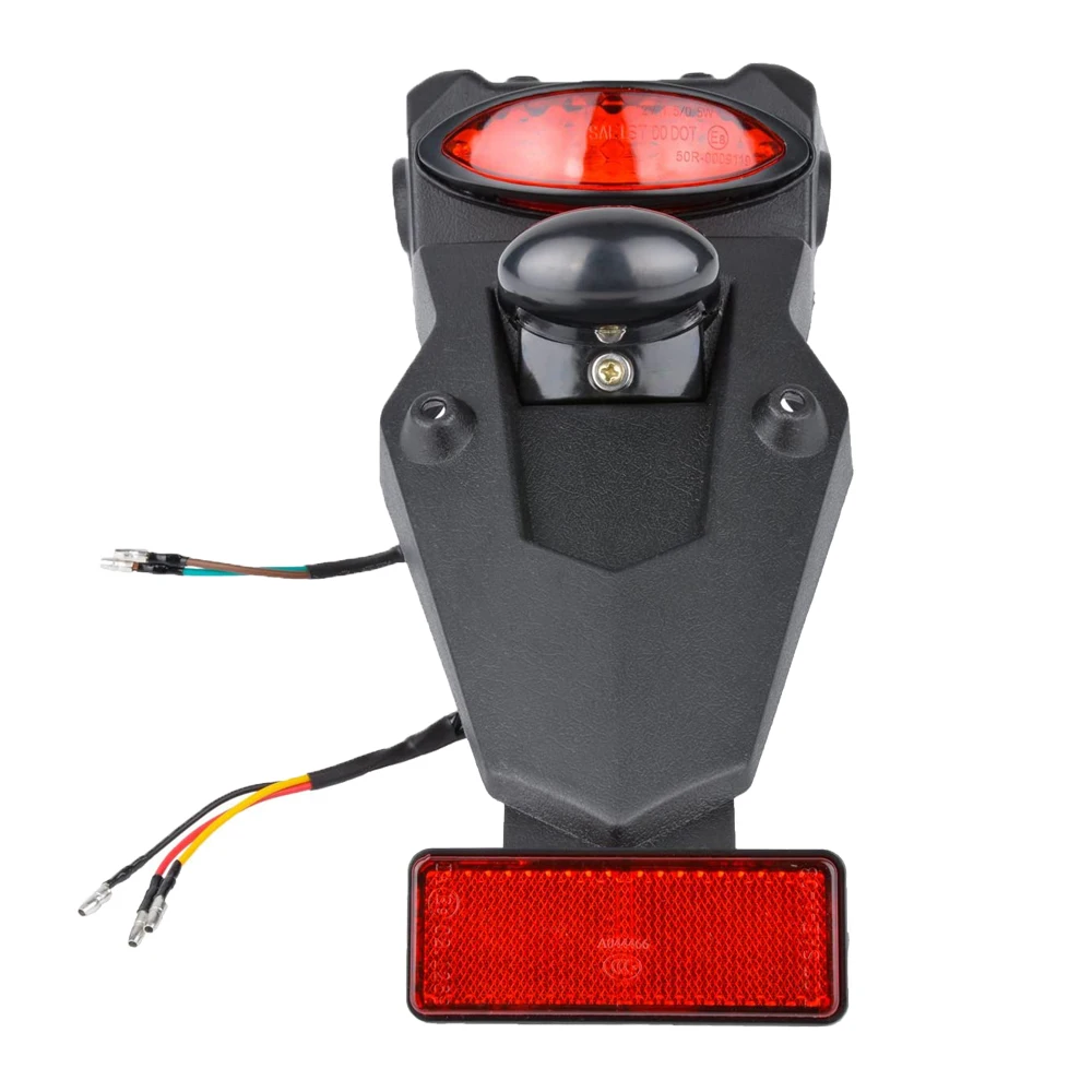 Motorcycle Rear Fender Mudguard with LED Brake Tail Light Motorcycle Fender TailLight Accessories