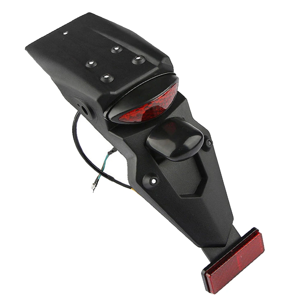 Motorcycle Rear Fender Mudguard with LED Brake Tail Light Motorcycle Fender TailLight Accessories