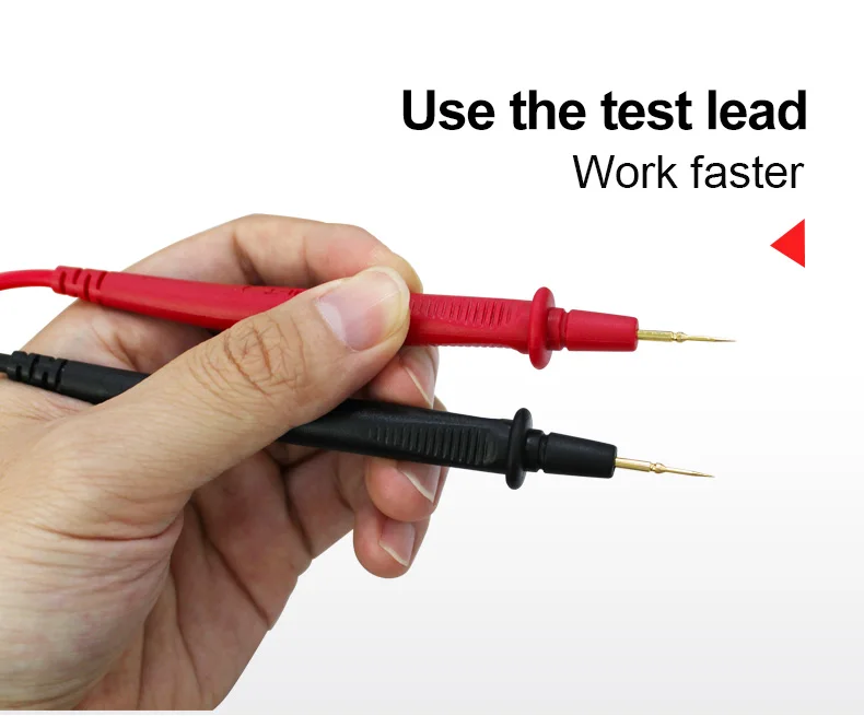UNI-T Multimeter Test Lead UT-L72 10A 1000V Needle Tip Wire Pen Cable Measuring Probes
