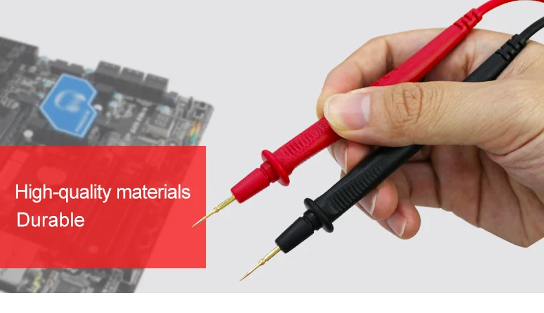 UNI-T Multimeter Test Lead UT-L72 10A 1000V Needle Tip Wire Pen Cable Measuring Probes