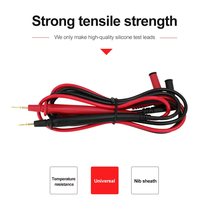 UNI-T Multimeter Test Lead UT-L72 10A 1000V Needle Tip Wire Pen Cable Measuring Probes