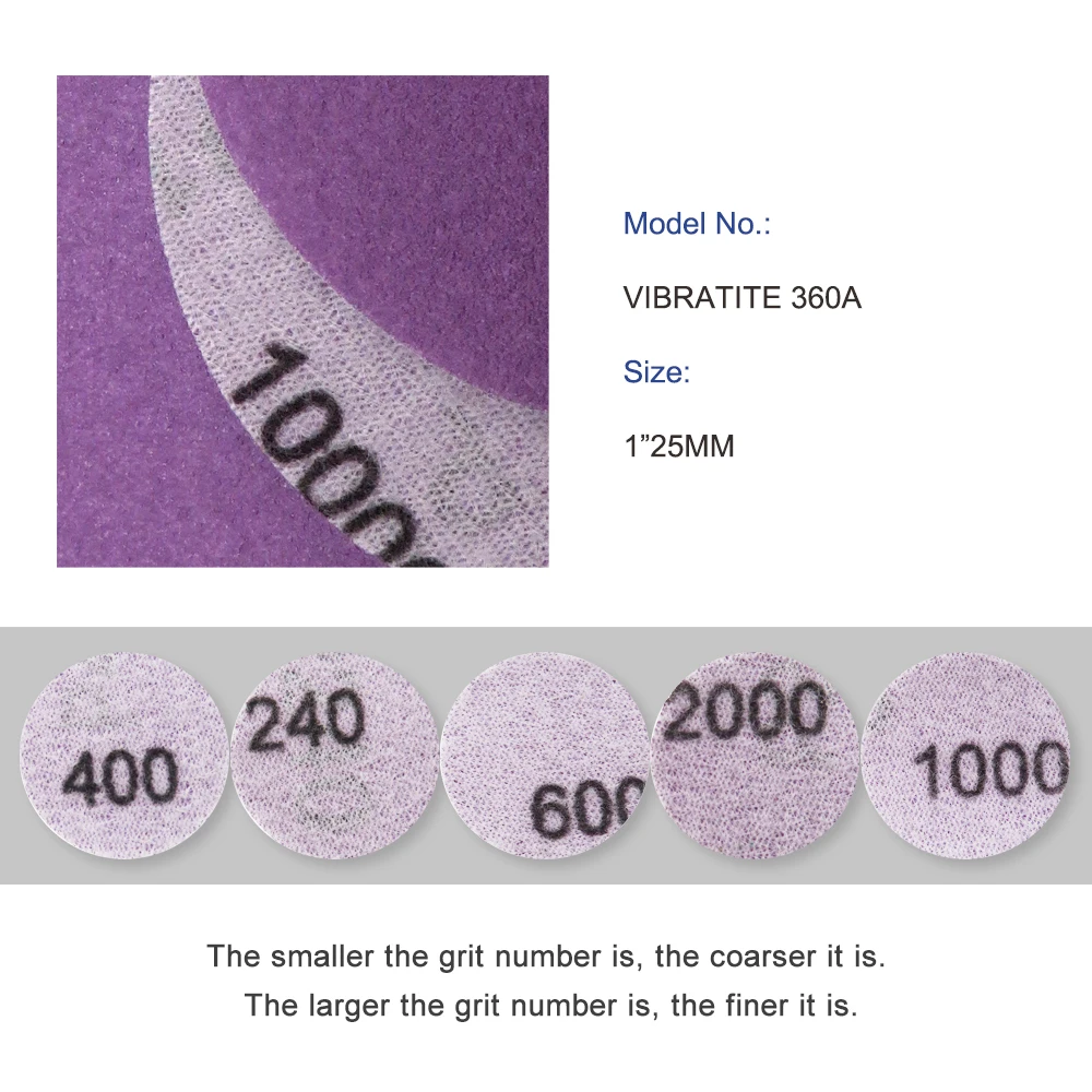100Pcs 25mm 1 Inch Wet Dry Sanding Discs 60-10000 Grit Hook Loop Aluminum Oxide Sandpaper for Drill Rotary Grinder Tools