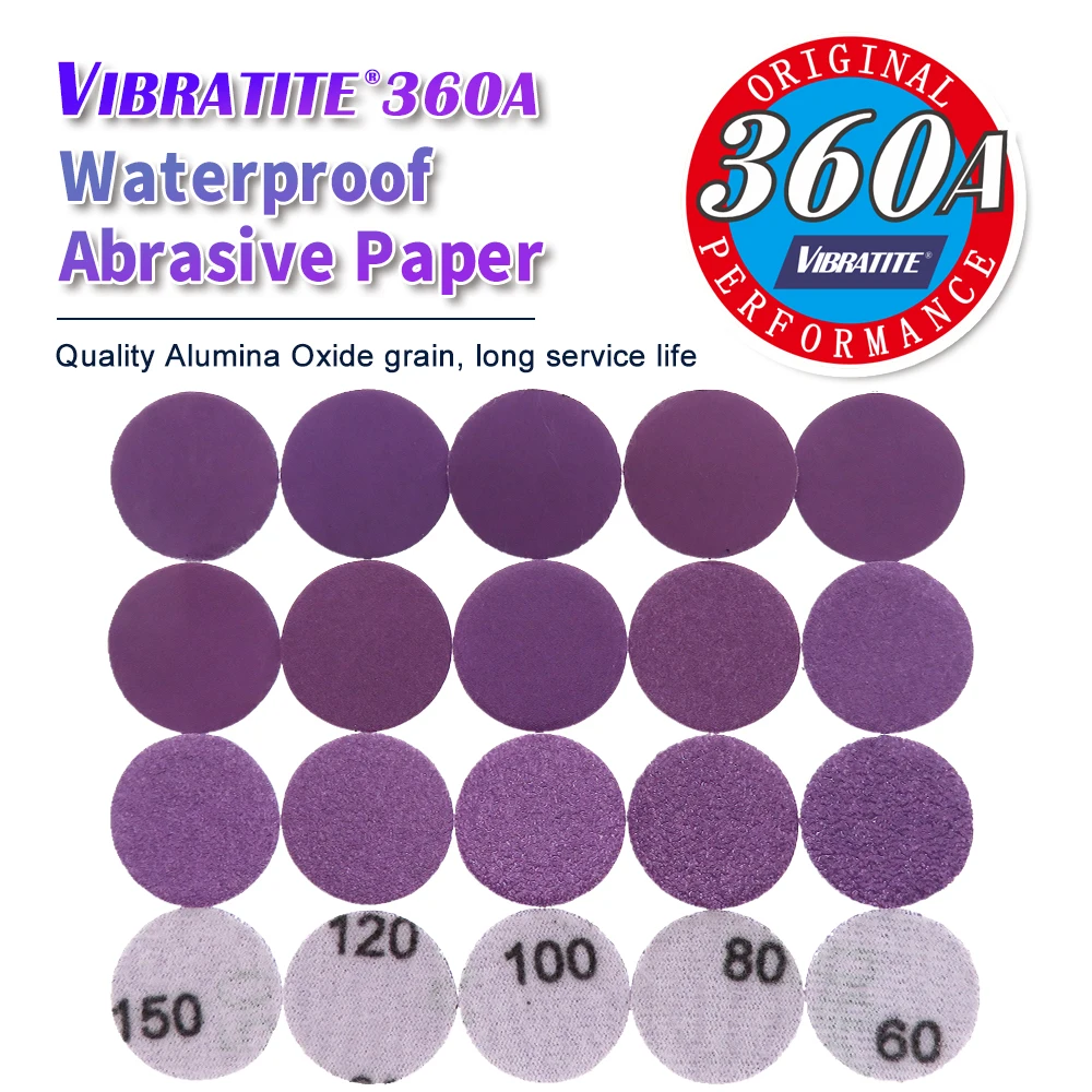 100Pcs 25mm 1 Inch Wet Dry Sanding Discs 60-10000 Grit Hook Loop Aluminum Oxide Sandpaper for Drill Rotary Grinder Tools