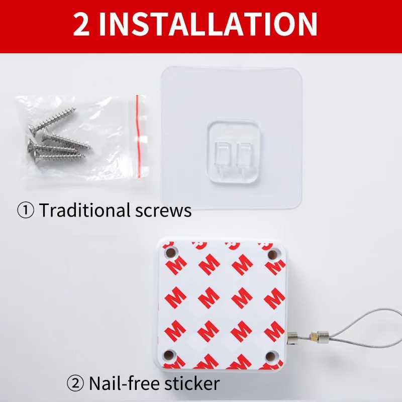 Punch-free Automatic Door Closer For All Doors Hardware 500g-1000g Tension Automatic Sensor Door Closer Furniture Hardware