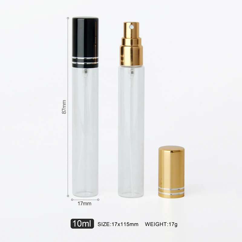 20pcs 50pcs 100pcs 15ml 10ml 5ml Portable Refillable Perfume Bottle Empty Metal Spray Perfume Bottles Atomizer Container Sample