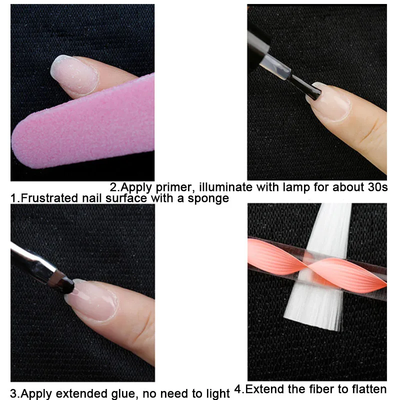 10pcs/set Nail Extension Form for Nails Fiberglass Nails Acrylic Extension Ongle Tips Set Extension Pack Fiber Glass Nail Forms