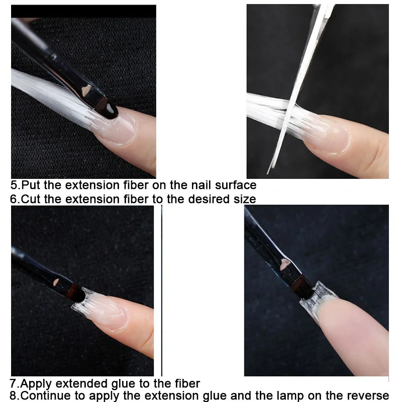 10pcs/set Nail Extension Form for Nails Fiberglass Nails Acrylic Extension Ongle Tips Set Extension Pack Fiber Glass Nail Forms