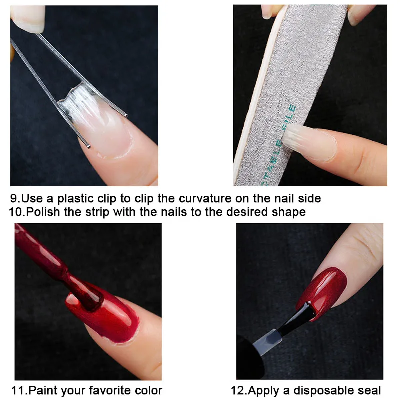 10pcs/set Nail Extension Form for Nails Fiberglass Nails Acrylic Extension Ongle Tips Set Extension Pack Fiber Glass Nail Forms
