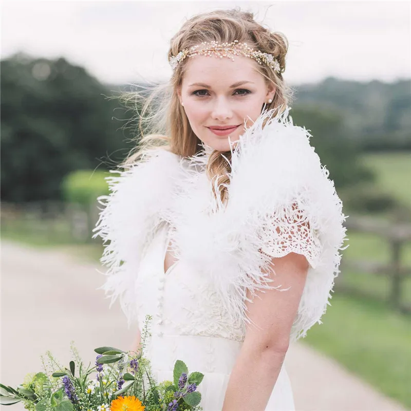 YY-tesco 2 Meters fluffy ostrich feather boa skirt Costumes/Trim for Party/Shawl/Craft rose feather boa in wedding decorations