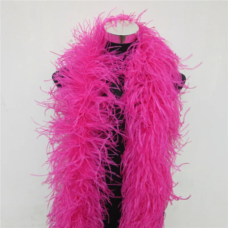 YY-tesco 2 Meters fluffy ostrich feather boa skirt Costumes/Trim for Party/Shawl/Craft rose feather boa in wedding decorations