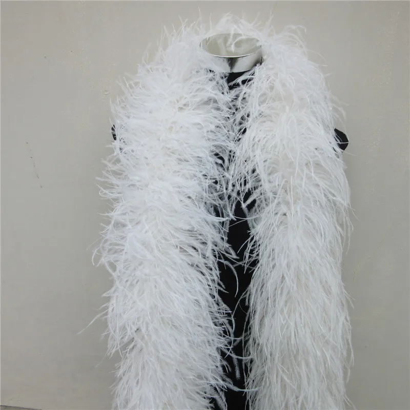 YY-tesco 2 Meters fluffy ostrich feather boa skirt Costumes/Trim for Party/Shawl/Craft rose feather boa in wedding decorations