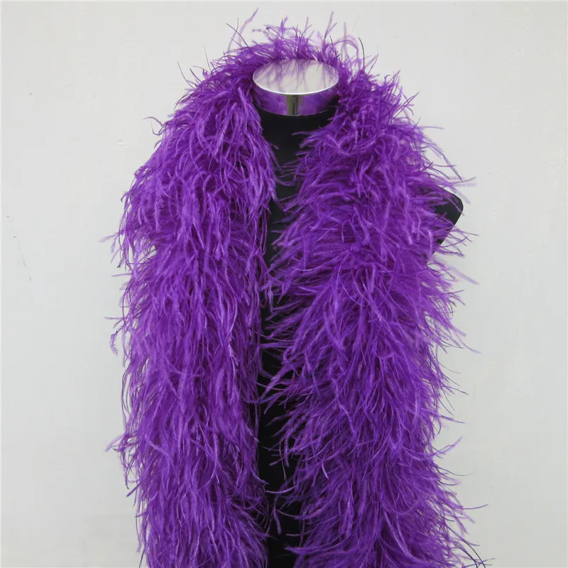 YY-tesco 2 Meters fluffy ostrich feather boa skirt Costumes/Trim for Party/Shawl/Craft rose feather boa in wedding decorations