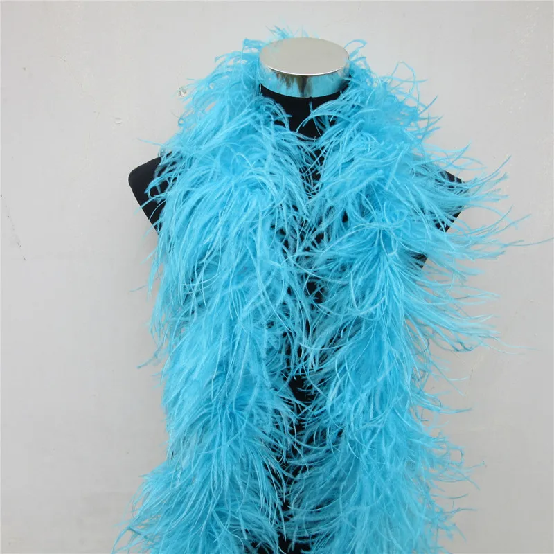 YY-tesco 2 Meters fluffy ostrich feather boa skirt Costumes/Trim for Party/Shawl/Craft rose feather boa in wedding decorations