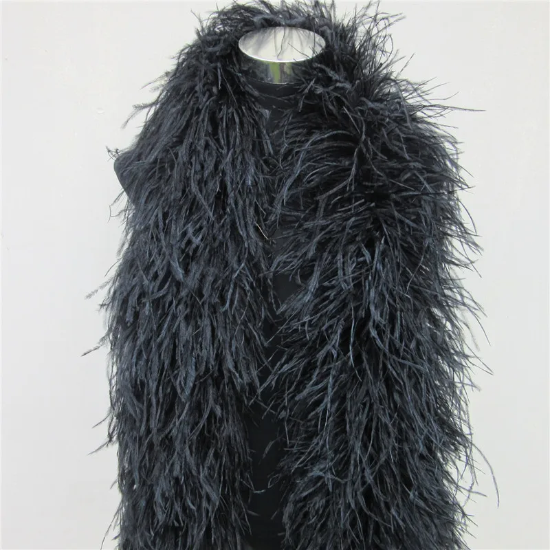 YY-tesco 2 Meters fluffy ostrich feather boa skirt Costumes/Trim for Party/Shawl/Craft rose feather boa in wedding decorations