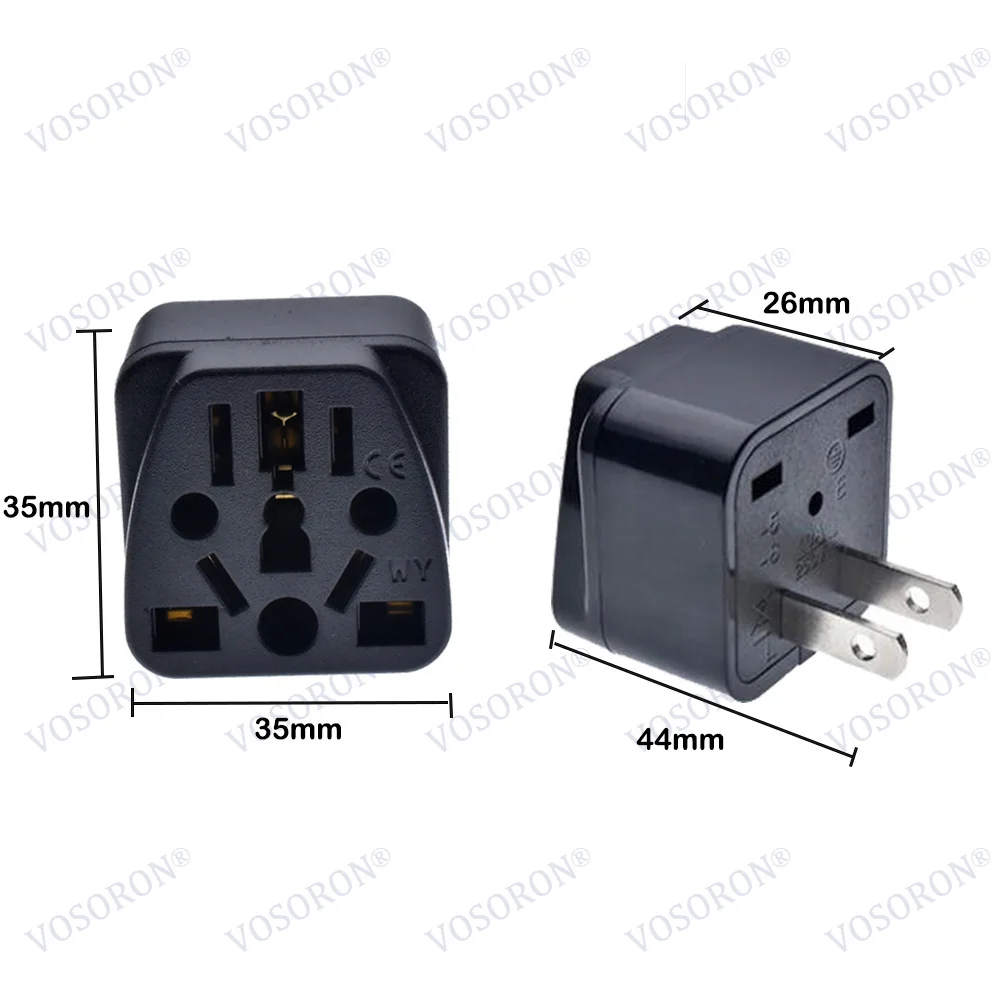 New Universal German Russia AU UK Kr EU to US AC Power Socket America Plug USA Travel Charger Japan Adapter Converter Type B 10A
