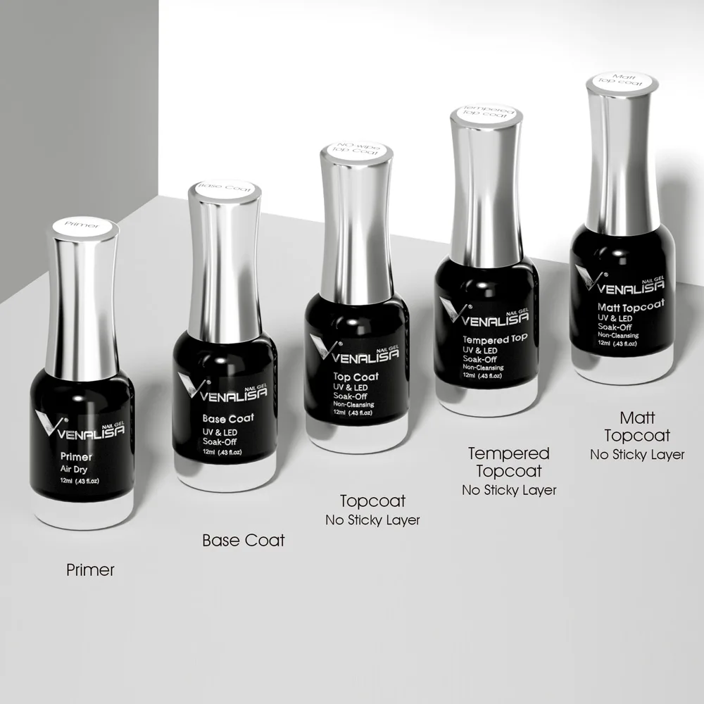 Venalisa TPO FREE Tempered Top Coat Nail Paint Gel Platinum Gel Polish Nail Soak Off UV LED Gel Polish Nail Lacquer Varnishes