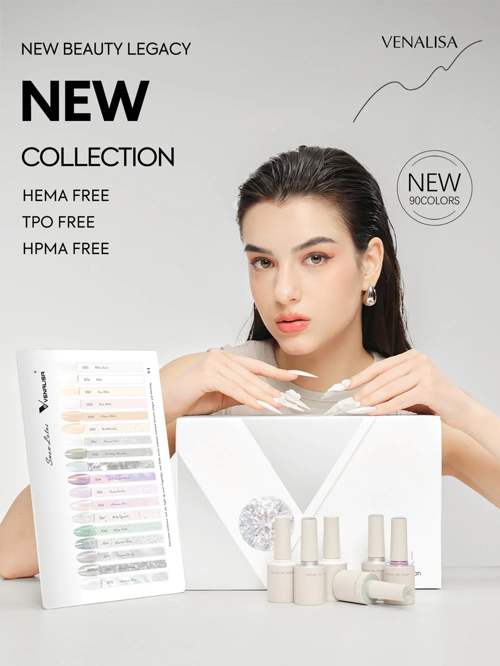Venalisa TPO FREE Tempered Top Coat Nail Paint Gel Platinum Gel Polish Nail Soak Off UV LED Gel Polish Nail Lacquer Varnishes