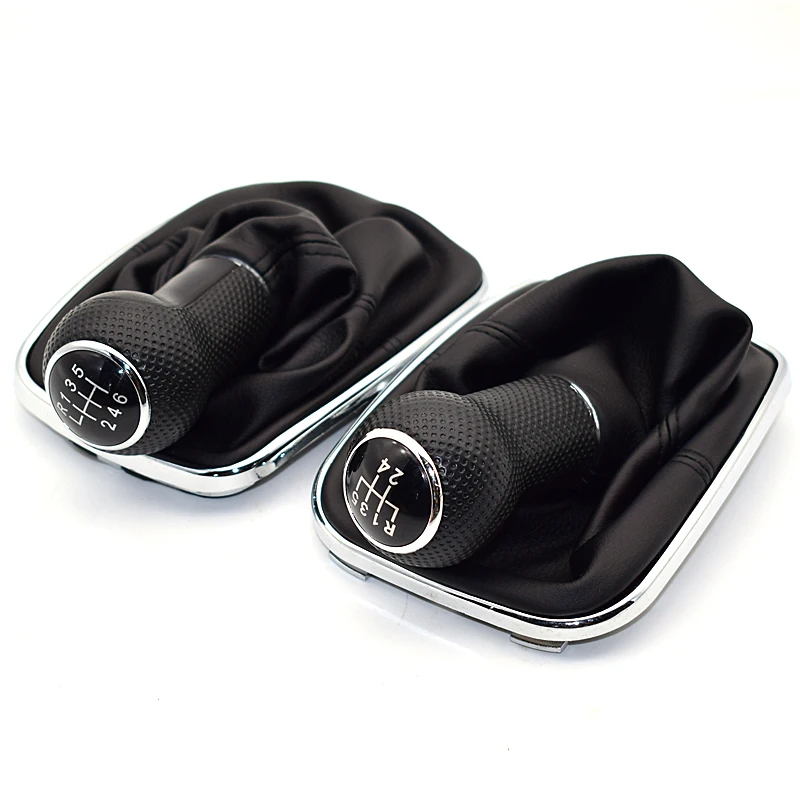 23mm 5 / 6 Speed Shifter Manual Gear Shift Knob Gaitor Boot for Volkswagen VW MK4 Golf 4 IV GTI R32 Jetta Bora Red Stitch