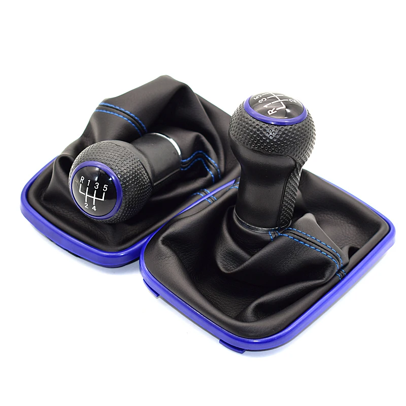 23mm 5 / 6 Speed Shifter Manual Gear Shift Knob Gaitor Boot for Volkswagen VW MK4 Golf 4 IV GTI R32 Jetta Bora Red Stitch