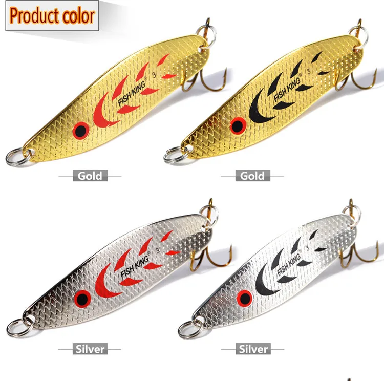 NGB 1PC 18g 28g Spinner Fishing Lure Metal Bait Spoon Fishing Tackle Vissen Pesca Sequin Paillette Single Hooks