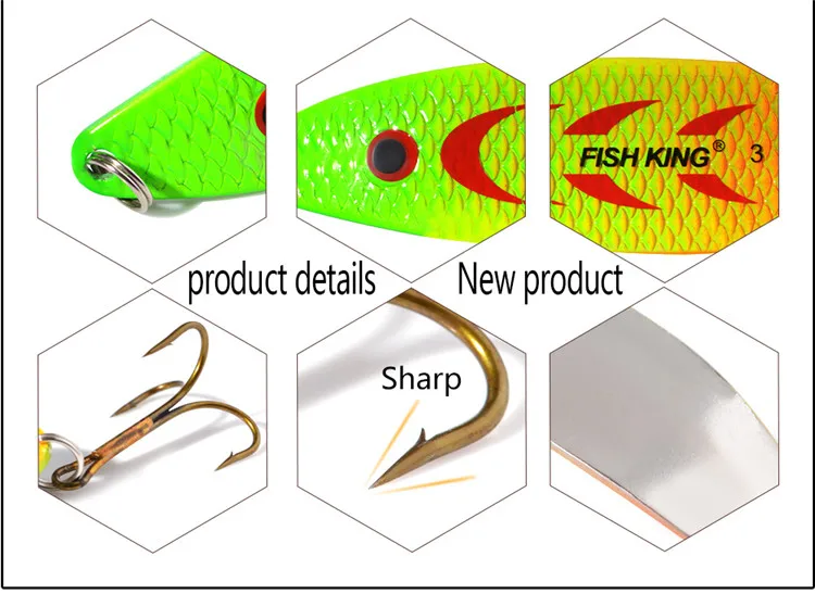 NGB 1PC 18g 28g Spinner Fishing Lure Metal Bait Spoon Fishing Tackle Vissen Pesca Sequin Paillette Single Hooks