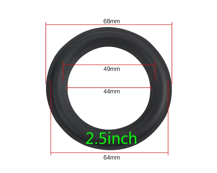 New size Speaker Rubber Surround Suspension Repair Accessories for 2 inch 2.5inch 3.5 inch 4inch 4.5 inch 5.25 inch 6.5inch 8"