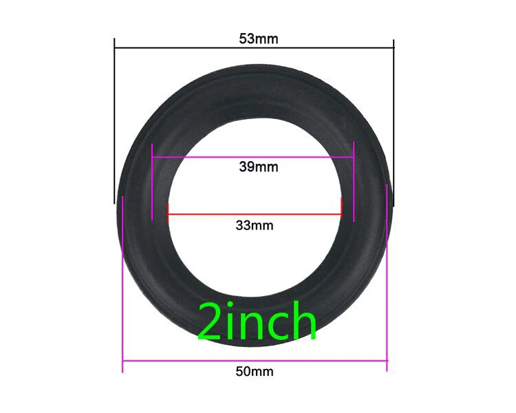 New size Speaker Rubber Surround Suspension Repair Accessories for 2 inch 2.5inch 3.5 inch 4inch 4.5 inch 5.25 inch 6.5inch 8"