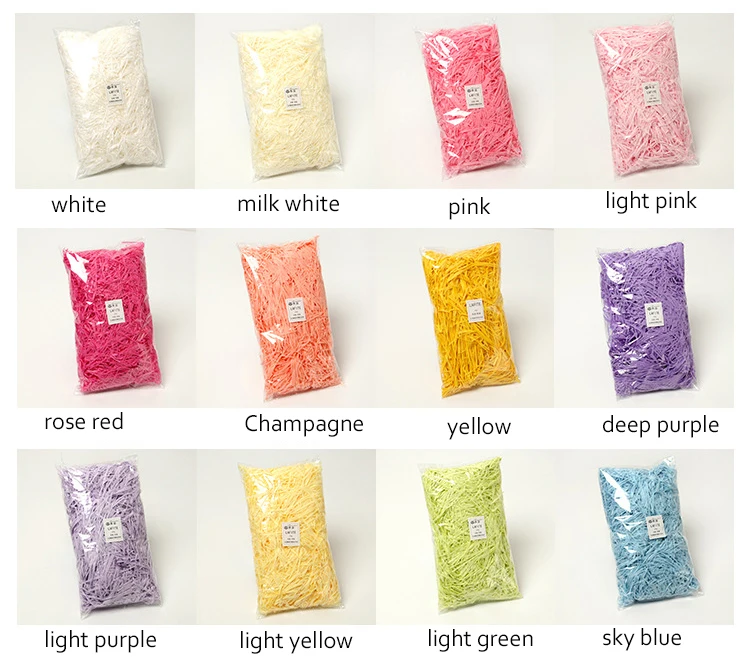 20/50g Multicolored Shredded Crinkle Paper Strands Shredded Crinkle Confetti DIY Gift Box Filling Party Wedding Christmas Decor
