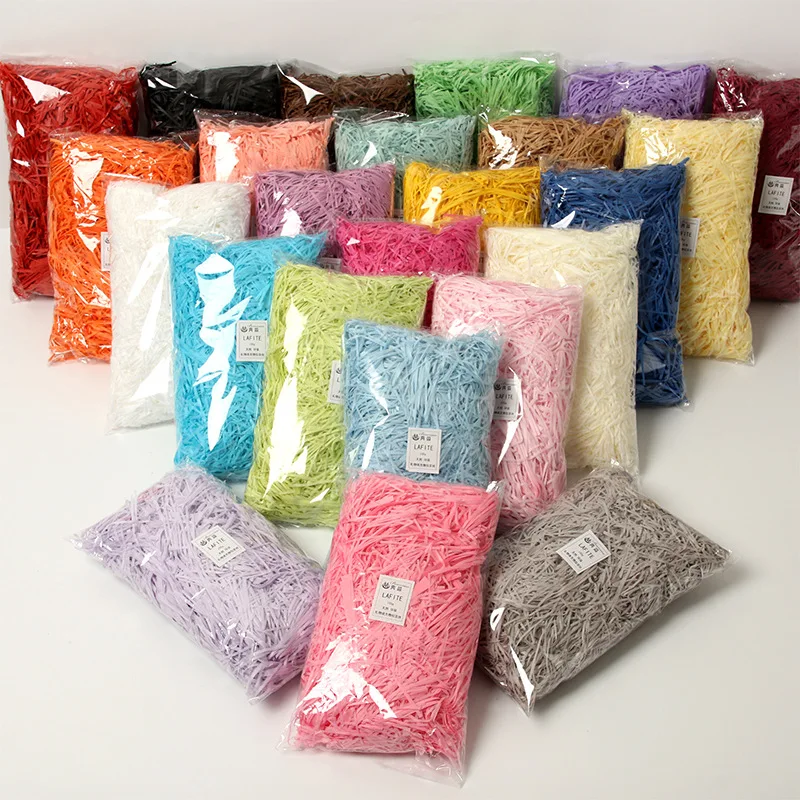 20/50g Multicolored Shredded Crinkle Paper Strands Shredded Crinkle Confetti DIY Gift Box Filling Party Wedding Christmas Decor