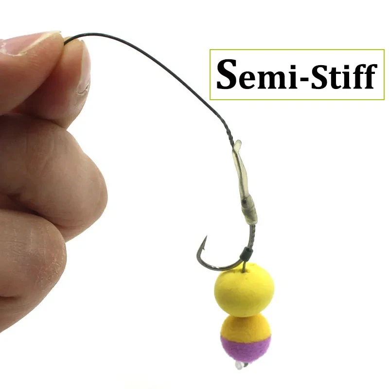 1PC 5m Carp Fishing Line Hook Link Carp Coated Hooklink Braid Line for Hair Rig 15IB 25IB 35IB Carp Coarse Fishing Tackle