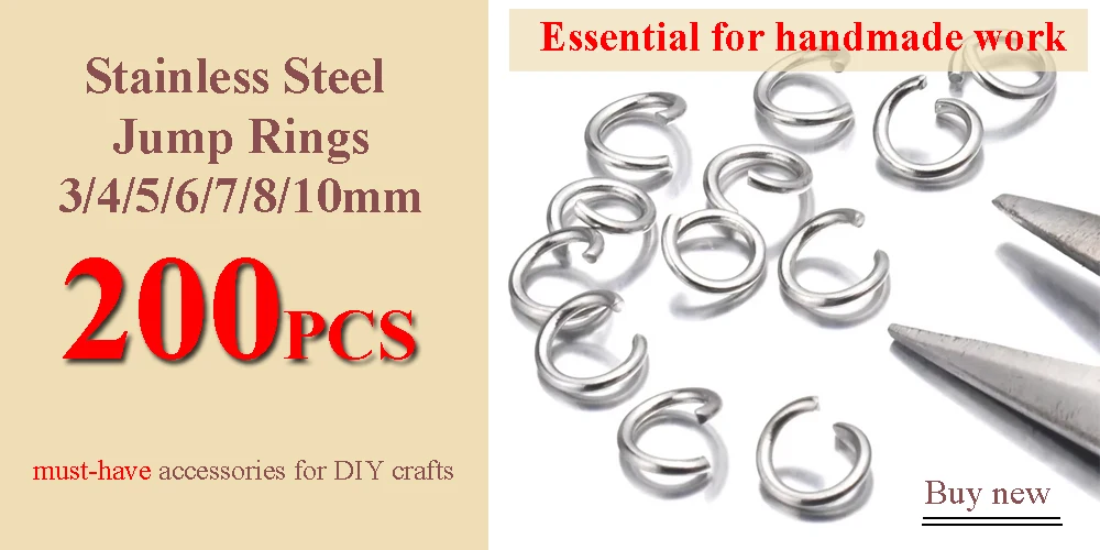 100pcs Pvd Gold Plated Stainless Steel Open Jump Rings Direct 4/5/6mm Split Rings Connectors for DIY Ewelry Findings Making