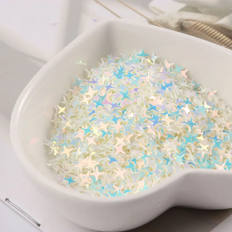 10g/Pack 4mm Cross Star Shape Sequins for Nails art,Women manicure Glitter Paillettes, Wedding Decoration confetti Lentejuelas
