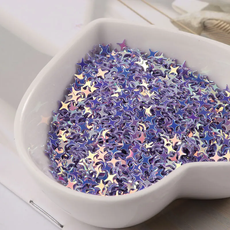 10g/Pack 4mm Cross Star Shape Sequins for Nails art,Women manicure Glitter Paillettes, Wedding Decoration confetti Lentejuelas