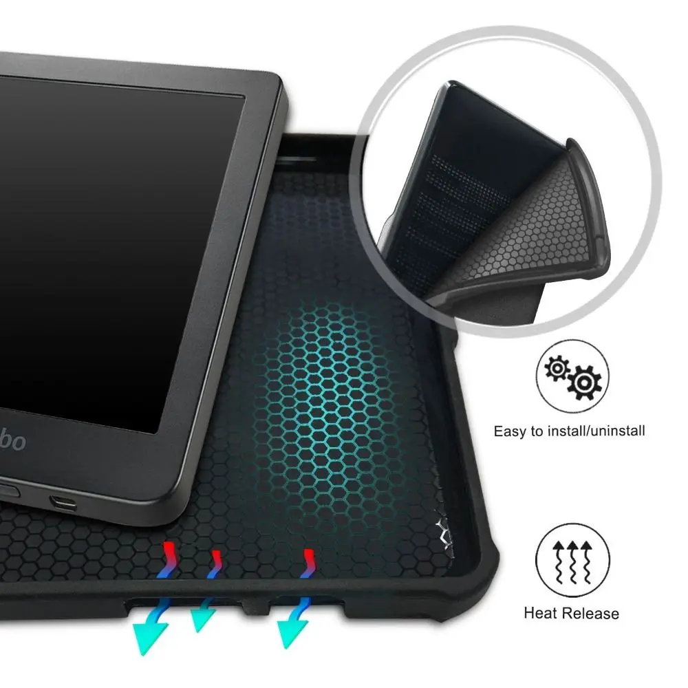 Auto Sleep/Wake 6 inch E-book Reader Case Shockproof Ultra Slim Funda Soft PU Leather Smart Folio Cover for KoBo Clara HD 2018