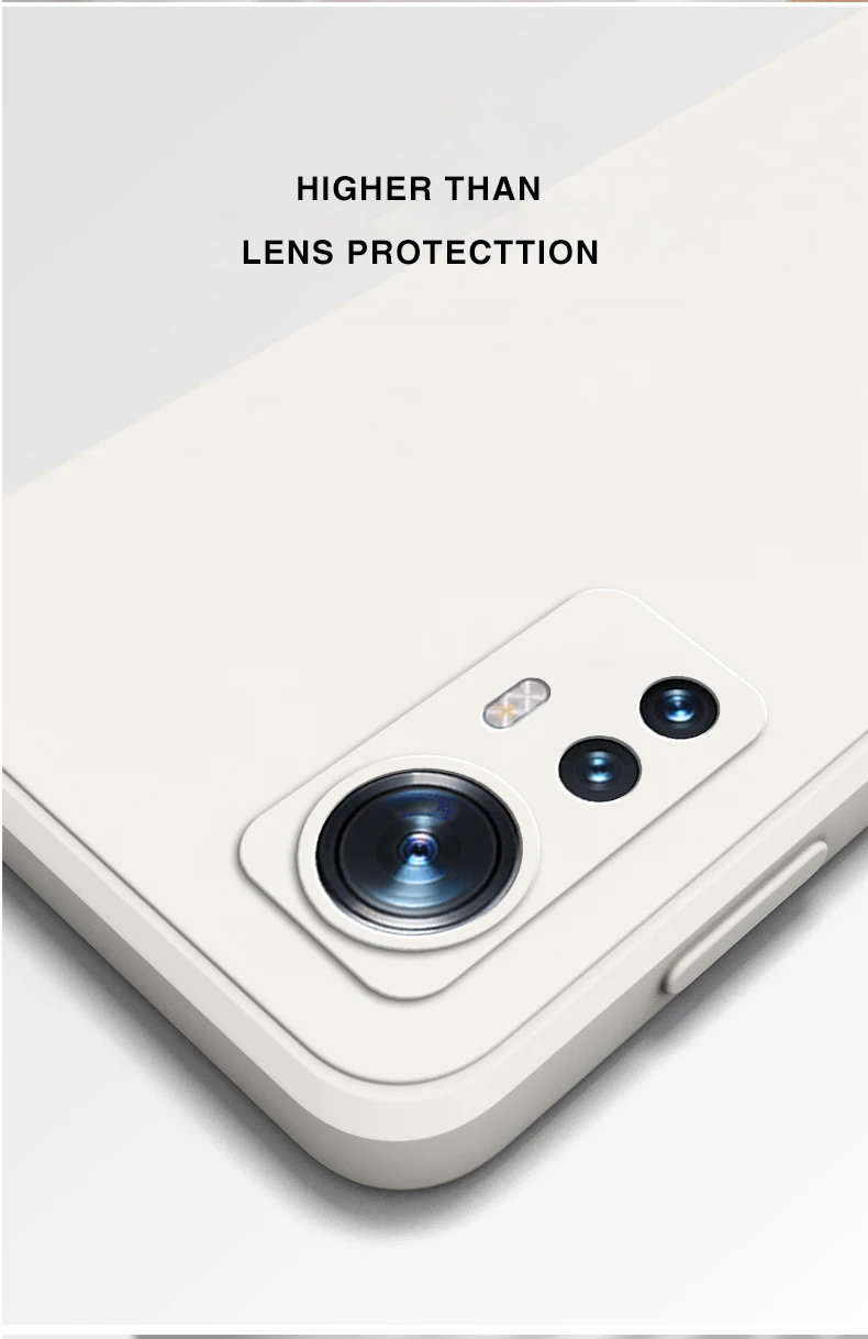 Luxury Cover for Xiaomi Mi 12 12S 12T Pro 12X Ultra Soft Square Liquid Silicone Mi 12 lite 5G Thin Lens Protection Square Case