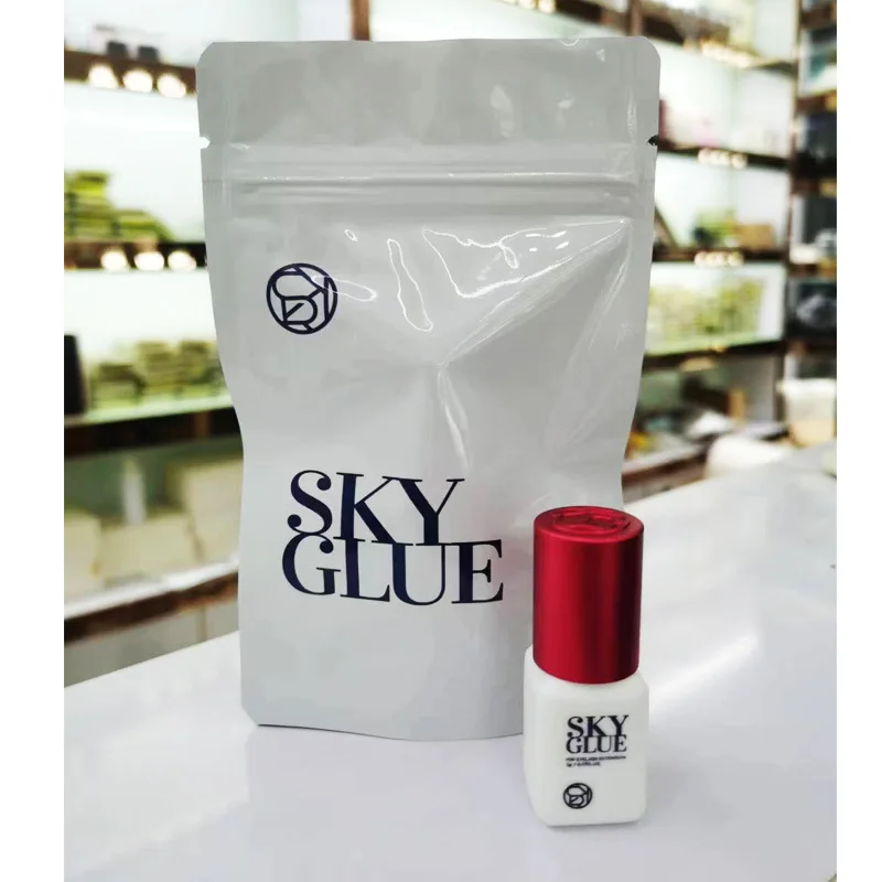 5ml Korean Original Sky Glue S Plus Black Red Blue White Cap Lash Adhesive Low Irritation Quick Drying Eyelash Extension Glue
