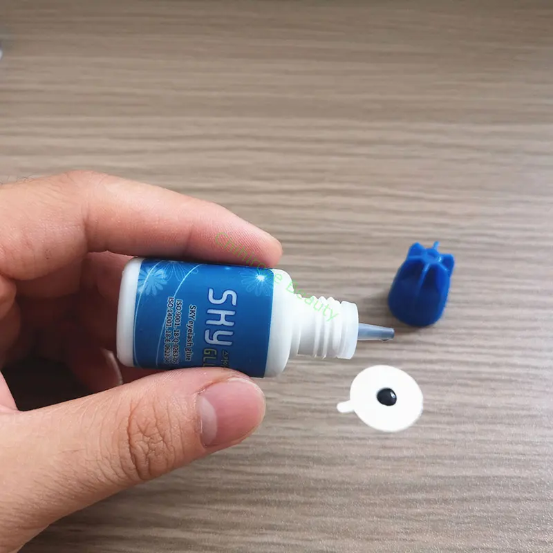 5ml Korean Original Sky Glue S Plus Black Red Blue White Cap Lash Adhesive Low Irritation Quick Drying Eyelash Extension Glue