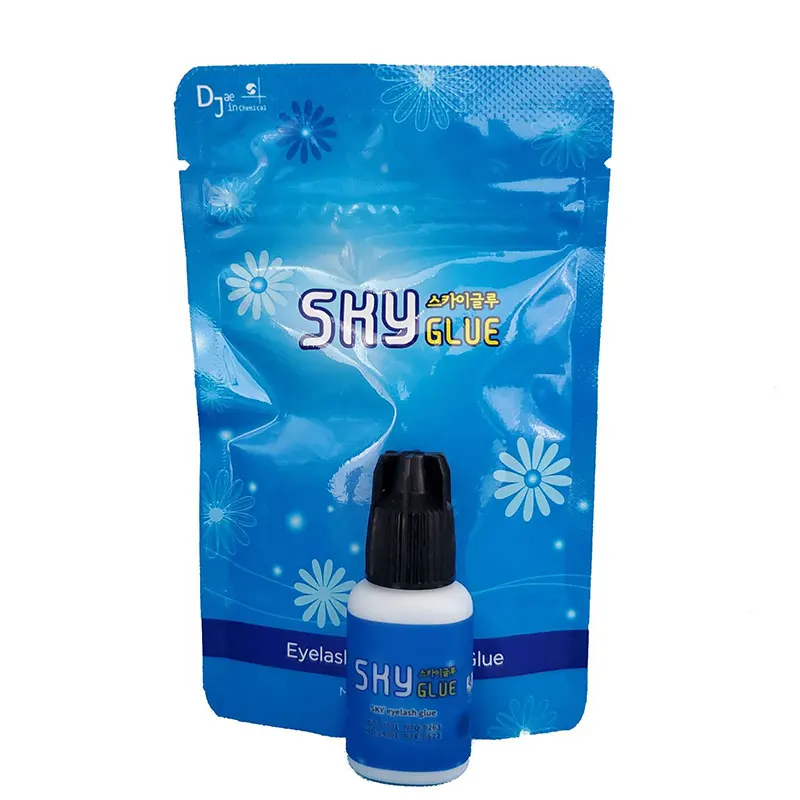 5ml Korean Original Sky Glue S Plus Black Red Blue White Cap Lash Adhesive Low Irritation Quick Drying Eyelash Extension Glue
