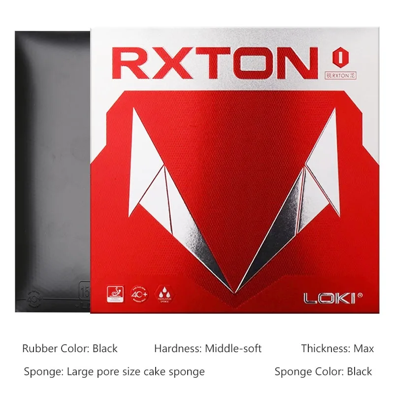 Original LOKI RXTON 1&3 Blue Pink Table Tennis Rubber Pimples-in Tacky Ping Pong Rubber with Powerful Elastic Sponge