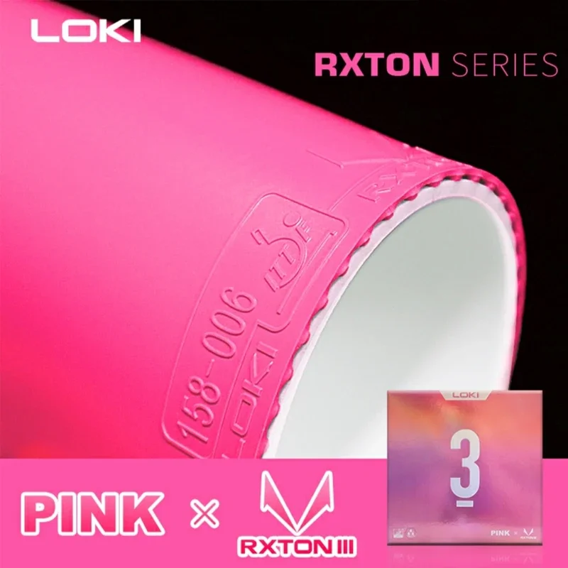 Original LOKI RXTON 1&3 Blue Pink Table Tennis Rubber Pimples-in Tacky Ping Pong Rubber with Powerful Elastic Sponge
