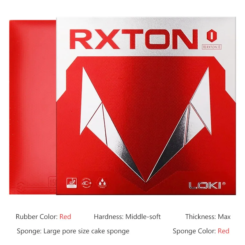 Original LOKI RXTON 1&3 Blue Pink Table Tennis Rubber Pimples-in Tacky Ping Pong Rubber with Powerful Elastic Sponge